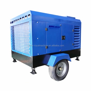 400CFM 12m3/min 8Bar Screw Air Compressor with Diesel Engine Driven Portable Diesel Engine Driven Screw Air Compressor